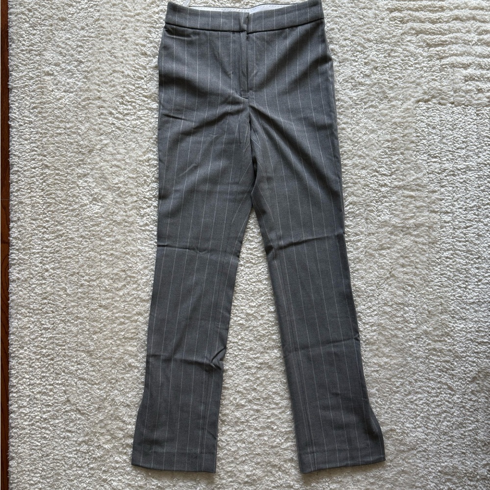ARITZIA Gray Pinstripe Straight Leg Pants